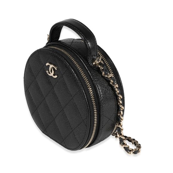 Chanel Black Quilted Caviar Handle With Care Vanity Bag - Picture 2 of 9